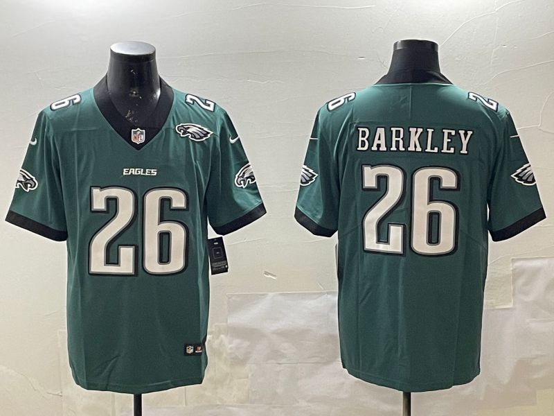 Men Philadelphia Eagles #26 Barkley Green Second generations 2025 Nike Vapor Limited NFL Jersey style 2091->philadelphia eagles->NFL Jersey